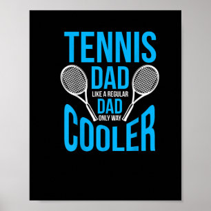 mens tennis dad funny cute fars day poster
