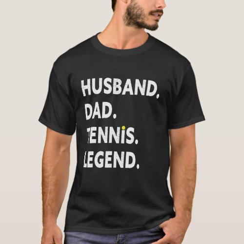 Mens  Tennis Player Husband Dad Tennis Legend Vint T_Shirt