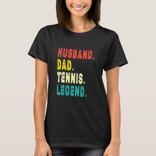 Mens  Tennis Player Husband Dad Tennis Legend Vint T_Shirt