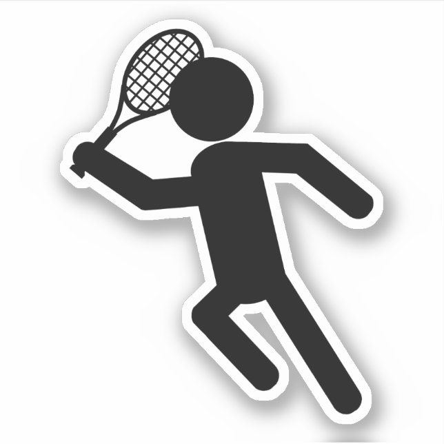 Men's Tennis Symbol Sports Sticker (Front)
