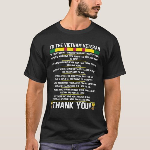 Mens Thank You To The Vietnam Veterans T_Shirt