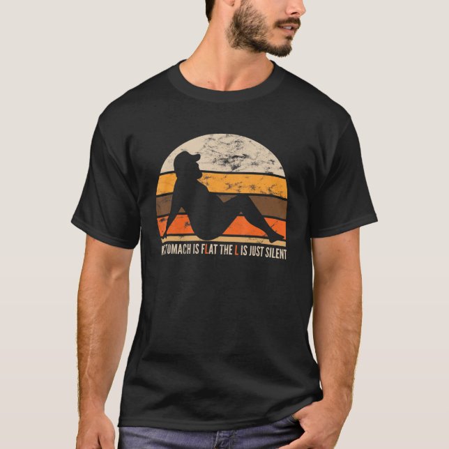 Mens Thanksgiving My Stomach Is Flat Adult Party T-Shirt (Front)