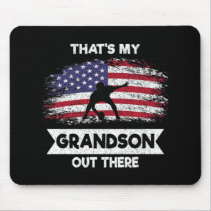 Mens That's my grandson out there American Footbal Mouse Pad