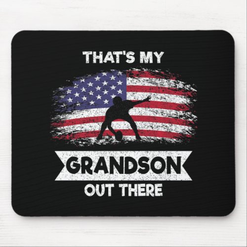 Mens Thats my grandson out there American Footbal Mouse Pad