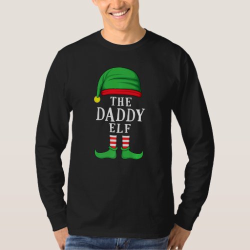 Mens The Daddy Elf Christmas Family Matching Group T_Shirt
