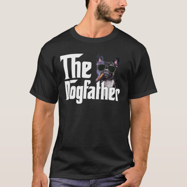 Mens The Dogfather French Bulldog Funny Dog Owner T-Shirt (Front)