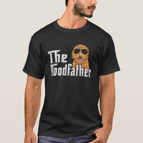 Mens The Doodfather Funny Goldendoodle Dad Father T_Shirt