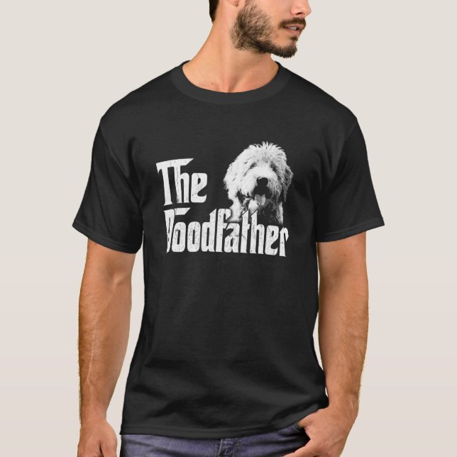 Mens The Doodfather Funny Goldendoodle Dad Fathers T-Shirt (Front)