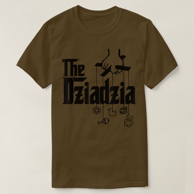 Mens The Dziadzia Polish Grandfather Baby Shower  T-Shirt (Design Front)