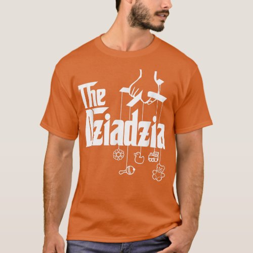 Mens The Dziadzia Polish Grandfather Baby Shower  T_Shirt