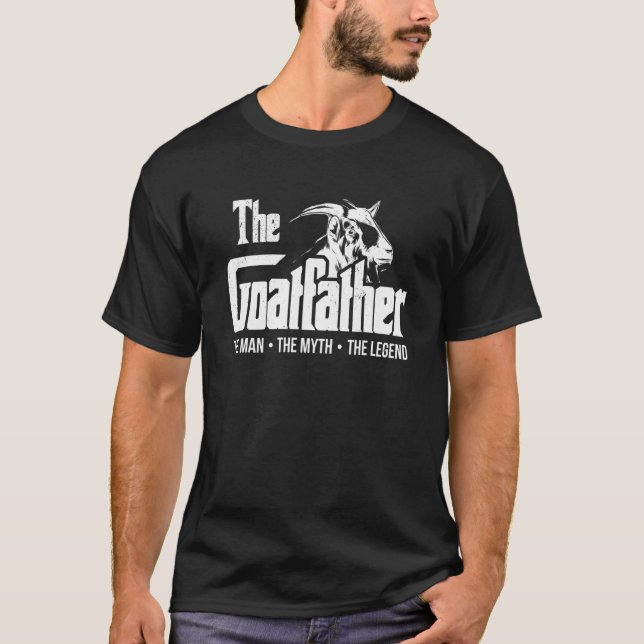 Mens The Goatfather  Goat Dad Farm Animal Lover Fa T-Shirt (Front)