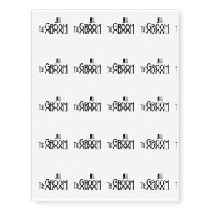 Mens The Groom Married Funny Gift Temporary Tattoos