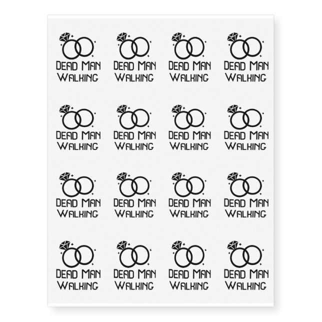 Mens The Groom Married Funny Gift Temporary Tattoos (Front)