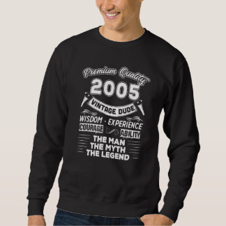Mens The Man Myth Legend Vintage 2005 17th Birthda Sweatshirt