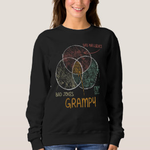 Mens The Man The Myth Grampy Mix Of Bad Jokes Fath Sweatshirt