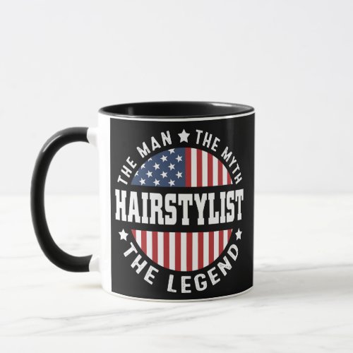 Mens The Man The Myth The Legend Hairstylist USA Mug