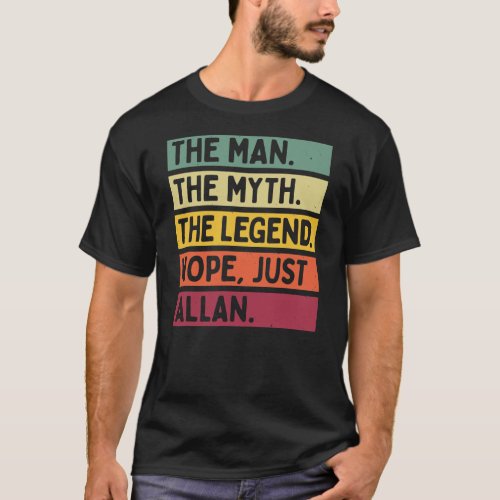 Mens The Man The Myth The Legend NOPE Just Allan T_Shirt