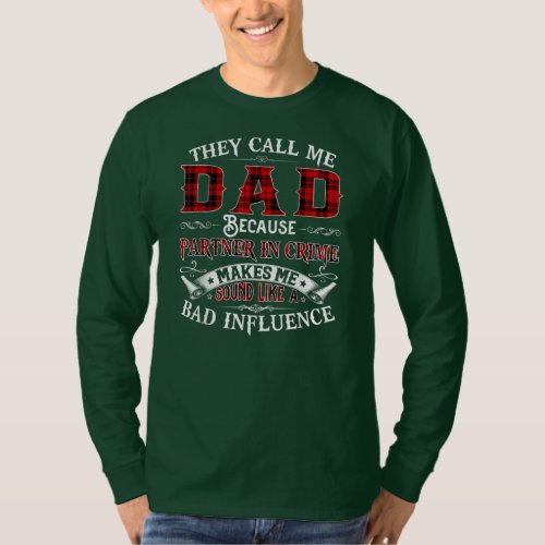 Mens They Call Me Dad Tee Christmas Fathers Day