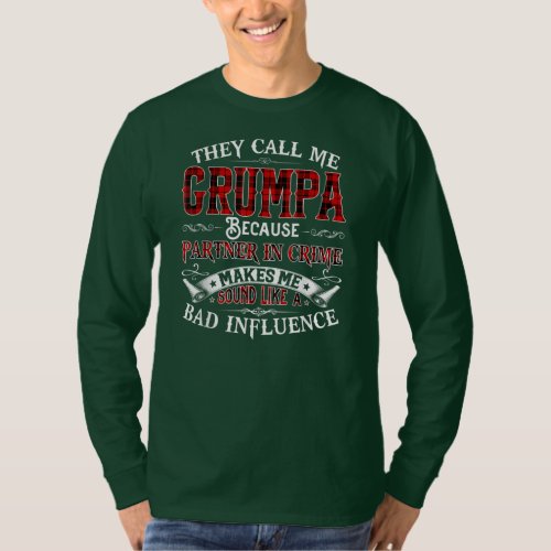 Mens They Call Me Grumpa Tee Christmas Fathers