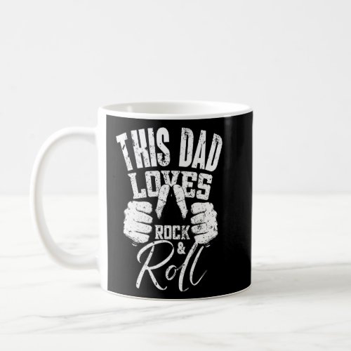 Mens This Dad Loves Rock  Roll  Electronic Rock G Coffee Mug