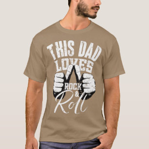 Mens This Dad Loves Rock & RollElectronic Rock Gui T-Shirt