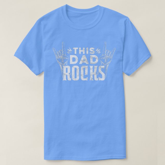 Mens This Dad Rocks Rock n Roll Heavy Metal Father T-Shirt (Design Front)