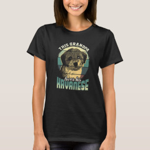Mens This Grandpa Loves His Havanese Dog  1 T-Shirt