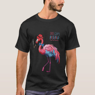 Men's THIS GUY'S RETIRED Cool Dapper Flamingo T-Shirt