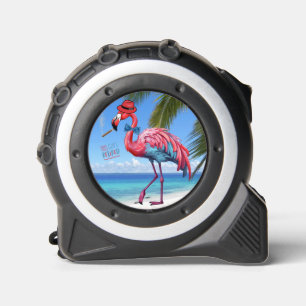 Men's THIS GUY'S RETIRED Flamingo Tropical Beach Tape Measure