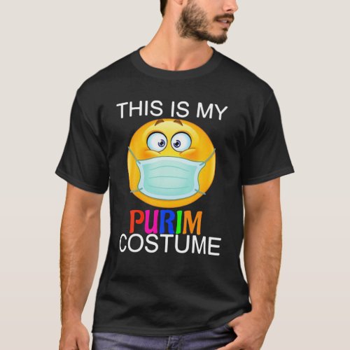 Mens This Is My Happy Purim Costume Jewish Face Ma T_Shirt