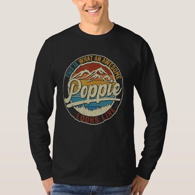 Mens This Is What An Awesome Poppie Looks Like Fat T-Shirt (Front)