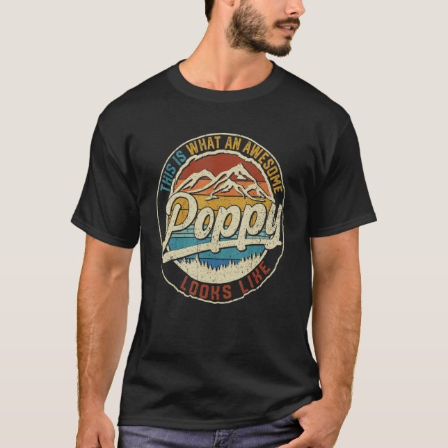 Mens This Is What An Awesome Poppy Looks Like Fath T-Shirt (Front)