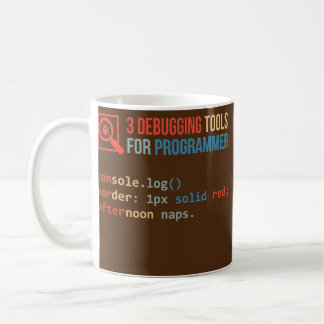 Mens Three debugging tools for programmer  Coffee Mug