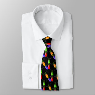 Men's Tie-Christmas Lights Neck Tie