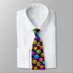 Men's Tie-Halloween Pumpkins Neck Tie