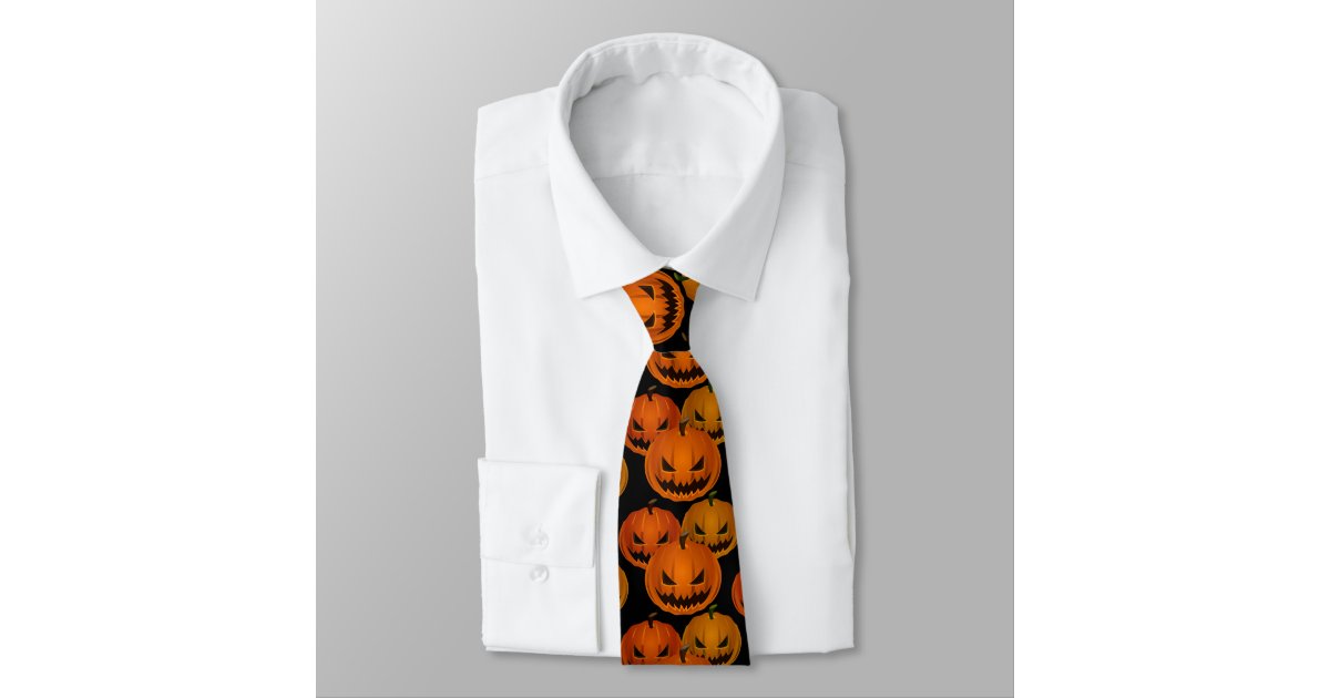 Men's TieHalloween Pumpkins Neck Tie Zazzle
