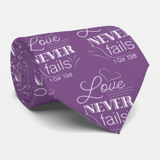 Mens Tie, Love Never Fails Neck Tie