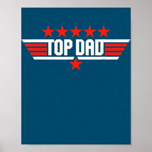 Mens Top Dad Funny Cool 80s 1980s Father Fathers Poster