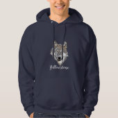 Men's Top Hooded Sweatshirt Yellowstone Wolf | Zazzle