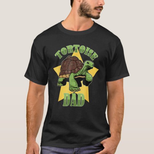 Mens Tortoise Dad Animal Turtle Sulcata Pet Owner  T_Shirt