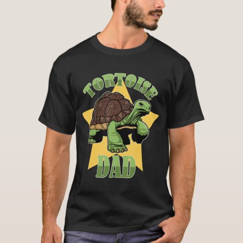 Mens Tortoise Dad Animal Turtle Sulcata Pet Owner  T_Shirt