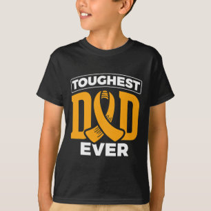 Mens Toughest Dad Ever Leukemia Cancer Leukemia Aw T-Shirt
