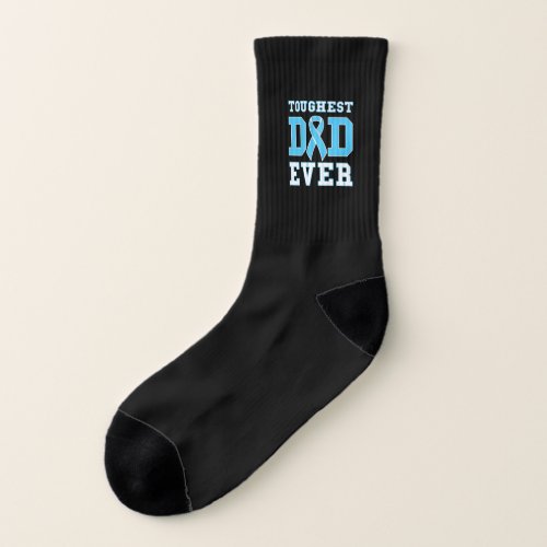 Mens Toughest Dad Ever _ Prostate Cancer Awareness Socks