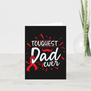 Mens Toughest Dad Ever Proud Father Blood Cancer A Card