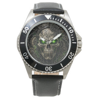 Men's Toxic Demon Skull Watch | Glowing Green Eyes