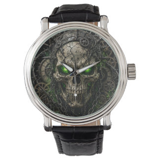 Men's Toxic Demon Skull Watch | Glowing Green Eyes