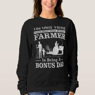 Mens Tractor Farmer Vintage Style Farmer Bonus Dad Sweatshirt