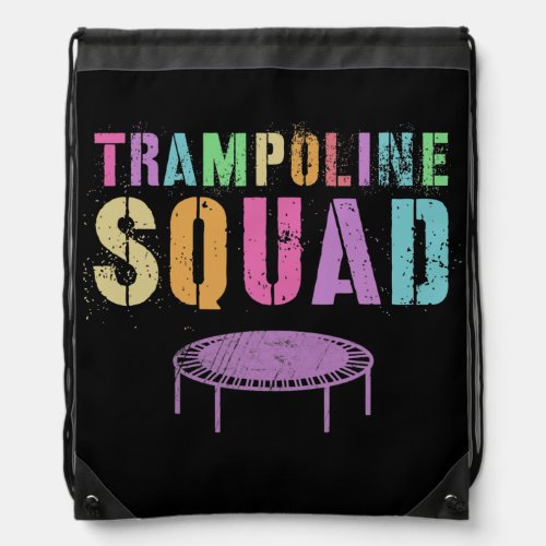 Mens TRAMPOLINE SQUAD Gymnastics Team Gymnast Drawstring Bag