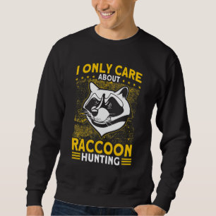 Mens Trap Hunting Retro Coon Hunter Raccoon Huntin Sweatshirt