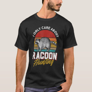 Mens Trap Hunting Retro Coon Hunter Raccoon Huntin T-Shirt